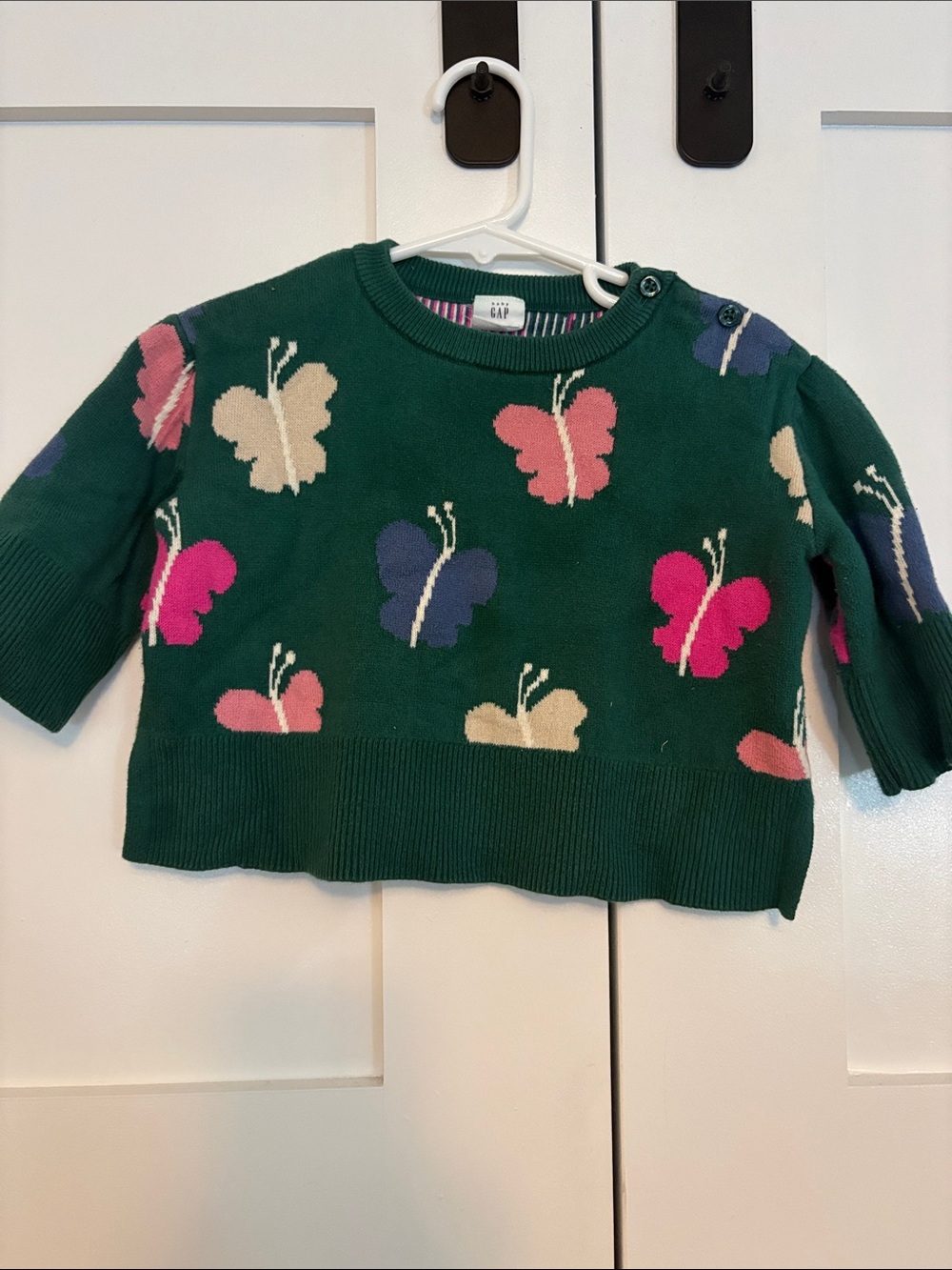 GAP Dark Green Butterfly Knit Pullover for Kids